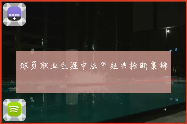 球员职业生涯中法甲经典抢断集锦
