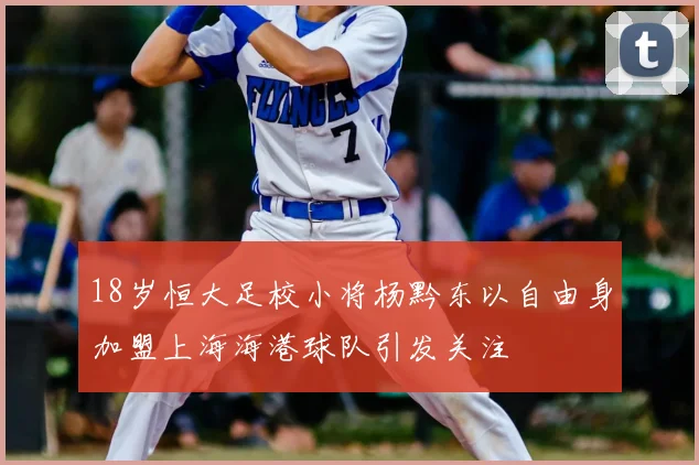 18岁恒大足校小将杨黔东以自由身加盟上海海港球队引发关注