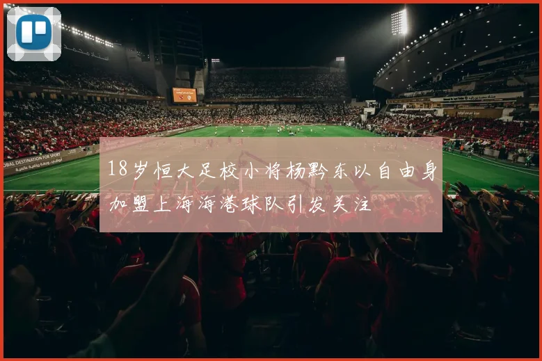 18岁恒大足校小将杨黔东以自由身加盟上海海港球队引发关注