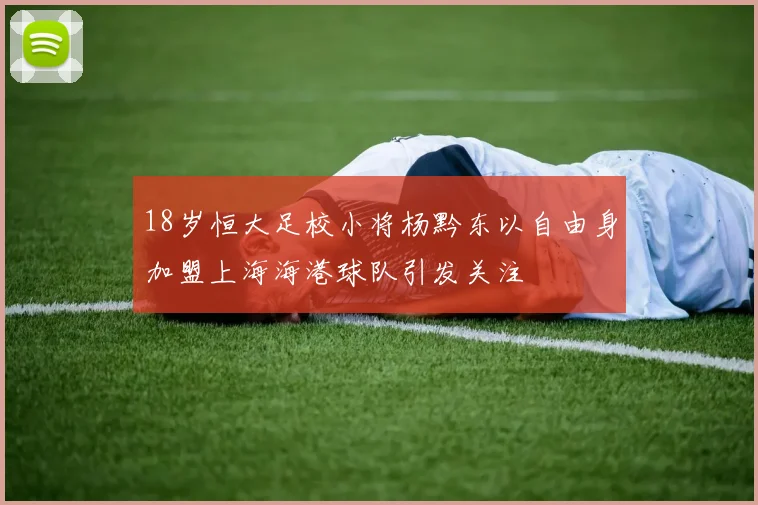 18岁恒大足校小将杨黔东以自由身加盟上海海港球队引发关注