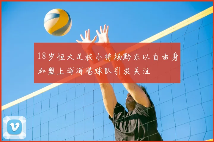 18岁恒大足校小将杨黔东以自由身加盟上海海港球队引发关注