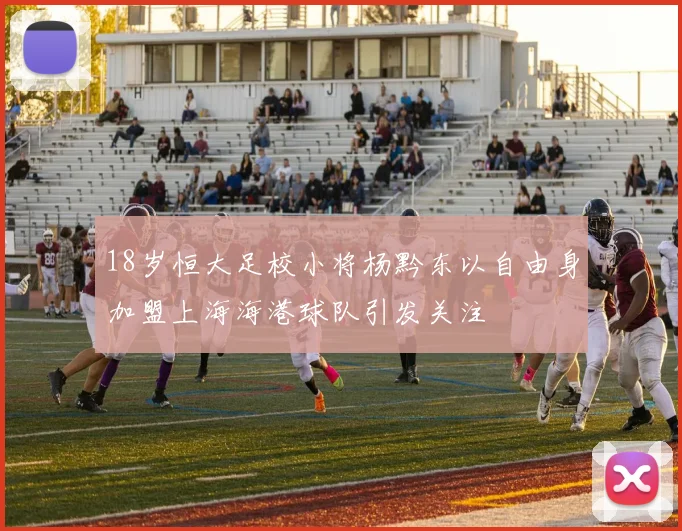 18岁恒大足校小将杨黔东以自由身加盟上海海港球队引发关注