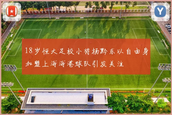 18岁恒大足校小将杨黔东以自由身加盟上海海港球队引发关注