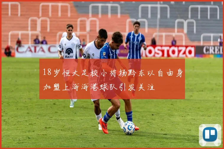 18岁恒大足校小将杨黔东以自由身加盟上海海港球队引发关注