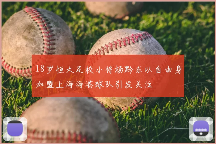 18岁恒大足校小将杨黔东以自由身加盟上海海港球队引发关注