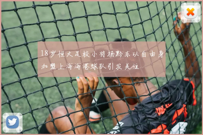 18岁恒大足校小将杨黔东以自由身加盟上海海港球队引发关注