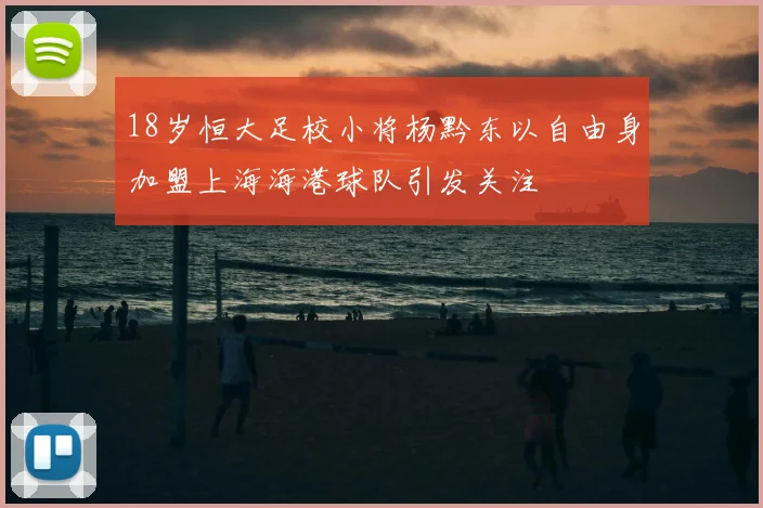 18岁恒大足校小将杨黔东以自由身加盟上海海港球队引发关注