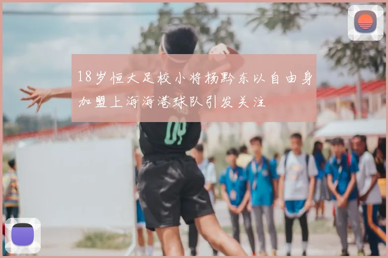 18岁恒大足校小将杨黔东以自由身加盟上海海港球队引发关注