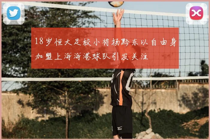 18岁恒大足校小将杨黔东以自由身加盟上海海港球队引发关注