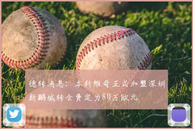 德转消息：本科维奇正式加盟深圳新鹏城转会费定为80万欧元