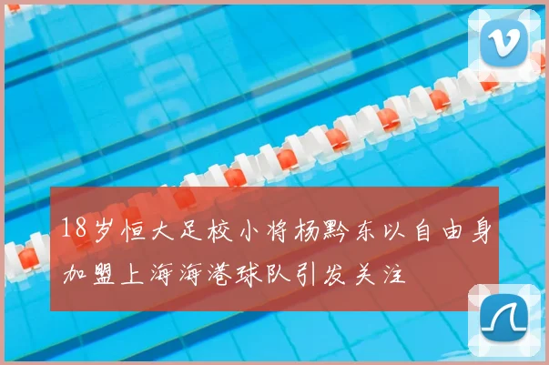 18岁恒大足校小将杨黔东以自由身加盟上海海港球队引发关注