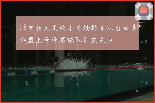 18岁恒大足校小将杨黔东以自由身加盟上海海港球队引发关注